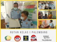 Rutan I Palembang Laksanakan Vaksinasi COVID-19 Tahap I