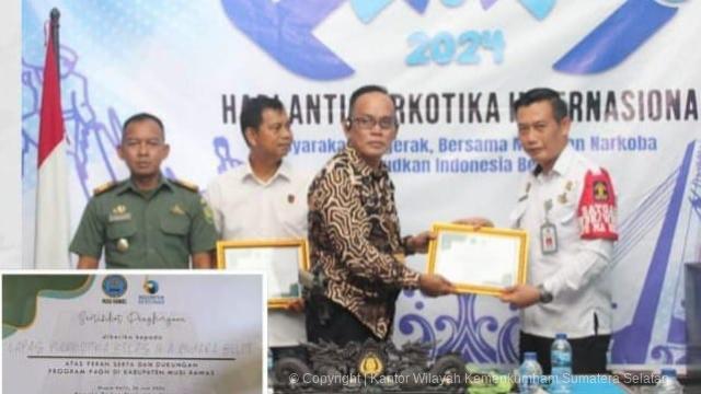 lapas muara beliti sumsel penghargaan bnn